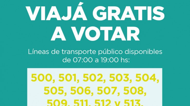 Colectivos gratis para ir a votar